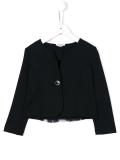 scalloped lace hem jacket