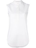 mandarin neck sleeveless shirt