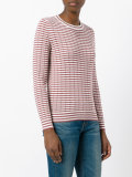 'Annabelle' striped pointelle-knit sweater