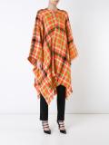 checked poncho