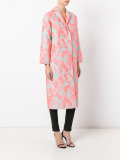porous texture midi coat