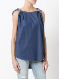 denim sleeveless top 