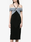 Off-Shoulder Halterneck Dress
