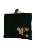 ragno embroidered velvet clutch