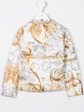 baroque print padded jacket
