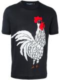 rooster print T-shirt