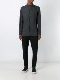 band collar shirt