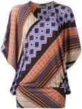 geometric print blouse