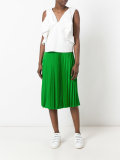 mid-length pleated skirt