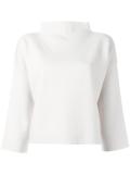 three-quarters sleeve knit blouse