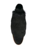 faux fur platform booties