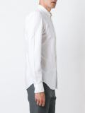 mandarin collar pleated shirt