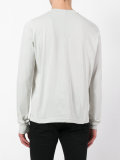 ribbed trim long sleeve top