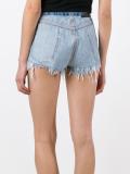inside out denim shorts 