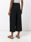 pleated crop trousers