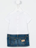 panelled denim dress 