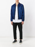 zipped bomber jacket 