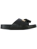 tassel plaque sandals