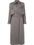 notched lapel trench coat