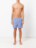 gingham print swim shorts