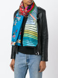 striped print scarf