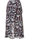 floral print A-line skirt