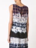 tie dye check tank top