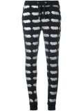 metallic 'bats' print sweatpants