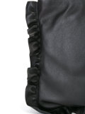 frilled accent clutch bag