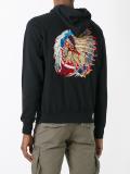 embroidered zipped hoodie
