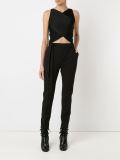 high-waisted trousers