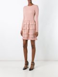 tulle detail knit dress