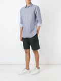 pinstriped button down shirt