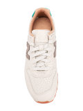 metallic heel logo trainers