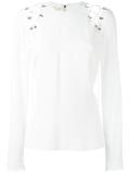 laced panel blouse