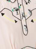abstract print shirt dress