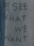 embroidered patchwork jeans