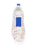 Slider paint splatter sneakers