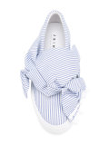 bow striped slip-on sneakers 