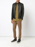 banded collar jacket