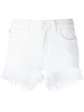 frayed hem denim shorts