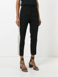 contrast side panel trousers
