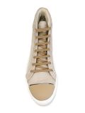 snakeskin effect hi-top sneakers