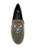 embellished skull loafers