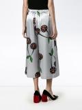 cherry print satin culottes