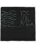 beaded trim scarf 
