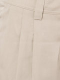 front pleat cropped trousers