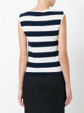 striped sleeveless T-shirt