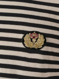 striped badge T-shirt