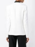 collarless single button blazer